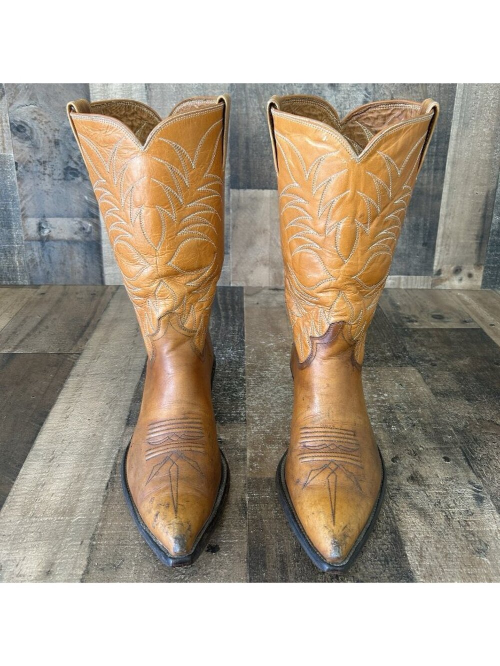 Justin 2385 Vintage Pointed Toe Western Cowboy Boots Mens 10.5 D